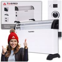 Grzejnik elektryczny konwektorowy 2000W Szybkie Mocne Nagrzewanie Termostat