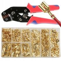 ZACISKARKA PRASKA DO KONEKTORÓW + ZESTAW KOŃCÓWEK 0.5-1.5mm² 450SZT.