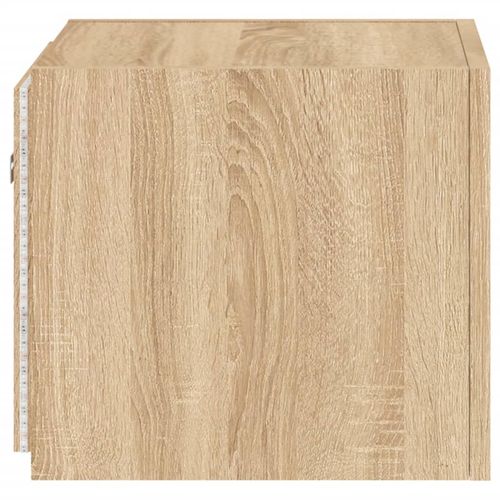 Ścienna szafka TV z LED, dąb sonoma, 30,5x35x30 cm na Arena.pl