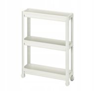 IKEA VESKEN Biały WÓZEK REGAŁ ŁAZIENKOWY półka