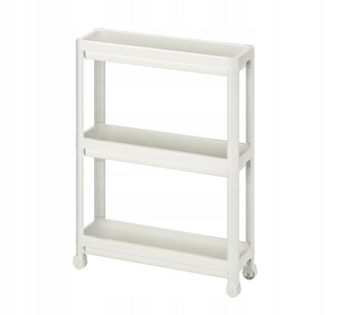 IKEA VESKEN Biały WÓZEK REGAŁ ŁAZIENKOWY półka na Arena.pl