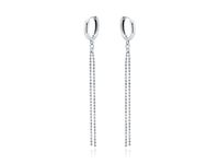 ELEGANCKIE RODOWANE SREBRNE WISZĄCE KOLCZYKI CHWOSTY ŁAŃCUSZKI KULKOWE