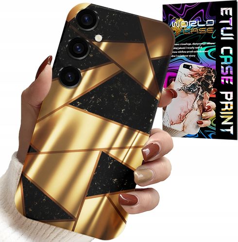 ETUI DO SAMSUNG GALAXY A05S - ZŁOTE ELEGANCKIE WZORY + FOLIA HYDRO na Arena.pl