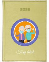 KALENDARZ A5 2026 DZIENNY NADRUK prezent na dzień babci dziadka + imiona