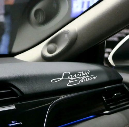 Naklejka Stylowy Napis Kursywa Biały Limited Edition White Ozdoba Tuning na Arena.pl