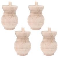 Noga meblowa z drewna, drewniana H-80  TOE-56, 4 sztuki