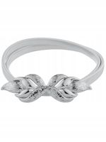 Pasek damski sprężynka złoty 2 listki kolor srebrny