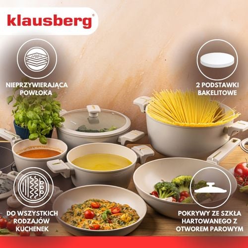 zestaw 12 elem. garnków marmurkowych klausberg kb-7969 na Arena.pl