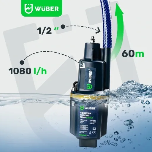 POMPA DO WODY CZYSTEJ GÓRNOSSĄCA RUSKA GŁĘBINOWA + WĄŻ ZBROJONY 3/4" 30M zdjęcie 11