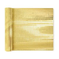 Bieżnik na stół kwadratowe lustrzane cekiny złoty, 275x28 cm