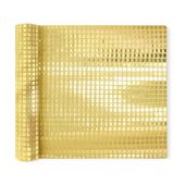 Bieżnik na stół kwadratowe lustrzane cekiny złoty, 275x28 cm