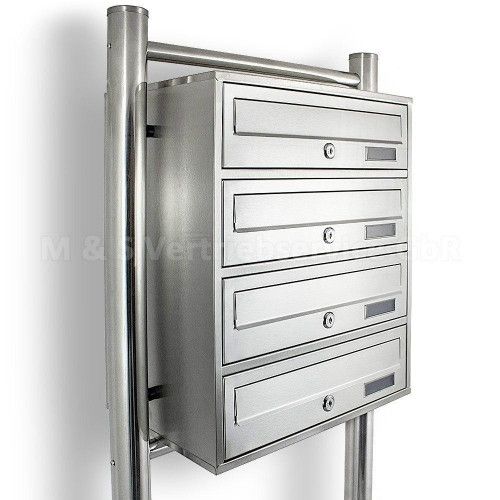 SKRZYNKA LOKATORSKA NIERDZEWNA 4-KOMOROWA SZCZOTKOWANA STAL na Arena.pl