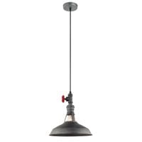 Industrialna LAMPA wisząca GARIBALDO MDM-2781/1 GR+BK Italux metalowa OPRAWA zwis zawór szary