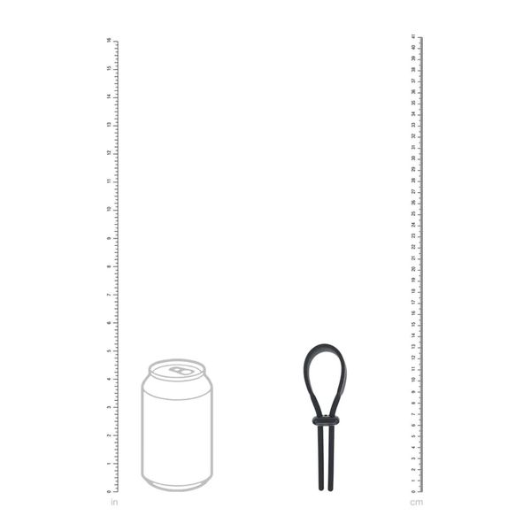 Wide Adjustable Silicone Lasso Cockring - 5Mm - Black zdjęcie 5