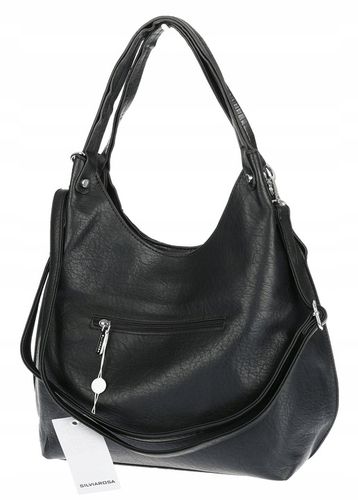 Torebka Damska Listonoszka Worek Shopper Torba na Ramię RS25047H Czarna na Arena.pl