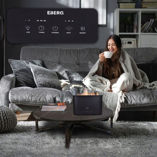 Nawilżacz powietrza EBERG LUMO 2,2l aromaterapia kominek 3D efekt na Arena.pl