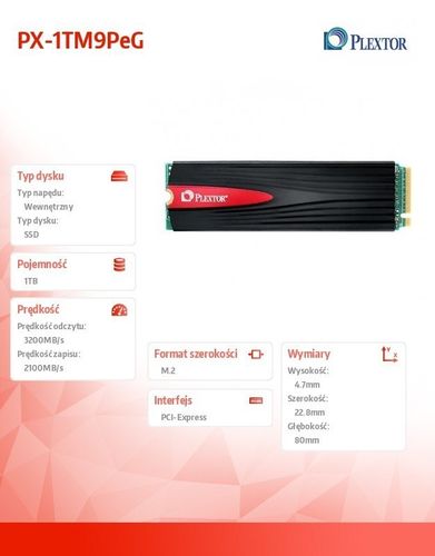 SSD 1TB M.2 PCIe 3x4 PX-1TM9PeG na Arena.pl