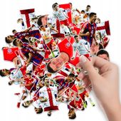 NAKLEJKI NA ZESZYT NALEPKA Z POSTACIAMI LEWANDOWSKI PIŁKA WZORY 6 SZT