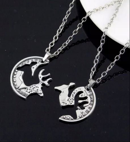 Naszyjnik PRZYJAŹŃI i Miłości komplet Jeleń Łania Dla Myśliwego Dla Niego na Arena.pl