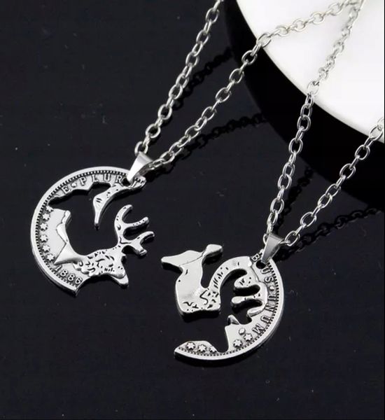 Naszyjnik PRZYJAŹŃI i Miłości komplet Jeleń Łania Dla Myśliwego Dla Niego zdjęcie 2