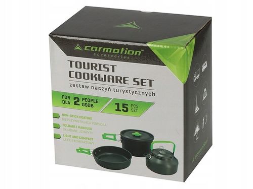 Zestaw naczyń turystycznych, 15 elementów na Arena.pl