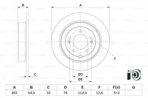 TARCZA HAM TYL 302X10 P BOSCH na Arena.pl