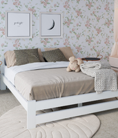 Białe łóżko drewniane - 180x200 Arizona
