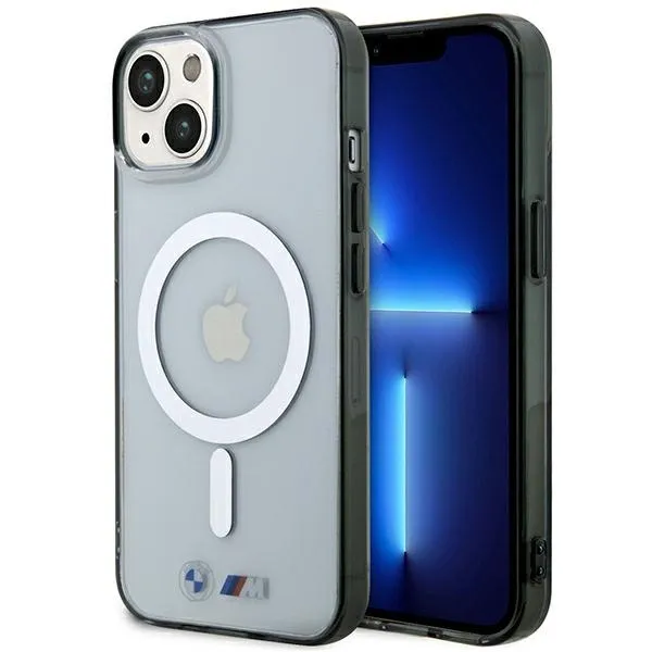Etui BMW Silver Ring MagSafe na iPhone 14 - przezroczyste zdjęcie 1