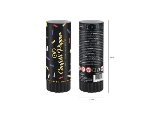 Konfetti pneumatyczne, kolorowe kwadraciki, 11 cm na Arena.pl