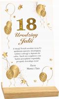 STATUETKA RAMKA tabliczka 18 urodziny spersonalizowany prezent nadruk UV