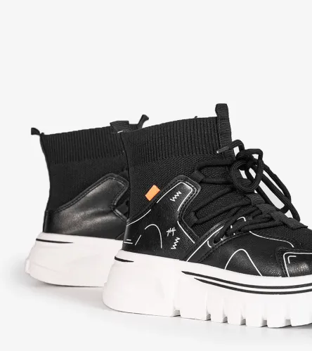 Czarne sneakersy za kostkę Toler 40 na Arena.pl