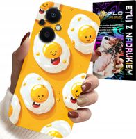 ETUI DO OPPO RENO7 LITE 5G - SŁODKIE UŚMIECHNIĘTE JAJKA CASE + FOLIA