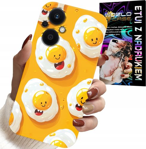 ETUI DO OPPO RENO7 LITE 5G - SŁODKIE UŚMIECHNIĘTE JAJKA CASE + FOLIA na Arena.pl