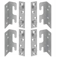 ŁĄCZNIK KĄTOWY DO ŁÓŻKA ZŁĄCZE MEBLOWE BLACHA KĄTOWNIK- 8 ELEMENTÓW+