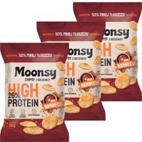 Eurowafle Moonsy Chipsy z soczewicy o smaku Barbecue 60 g x 3 sztuki