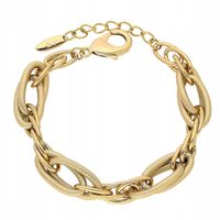 Bransoletka łańcuchowa pozłacana elegancka 18+3 cm 11 mm
