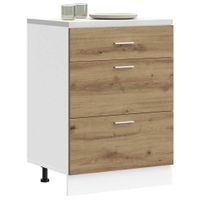 Szafka kuchenna dolna "Lyon" z drewna litego dąb artisan