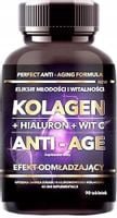 KOLAGEN + HIALURON + WIT C ANTI-AGE 90tab Nawilżenie skóry Cera dojrzała