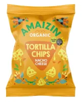 Chipsy Tortilla Kukurydziane Serowe Bezglutenowe BIO 150 g - Amaizin