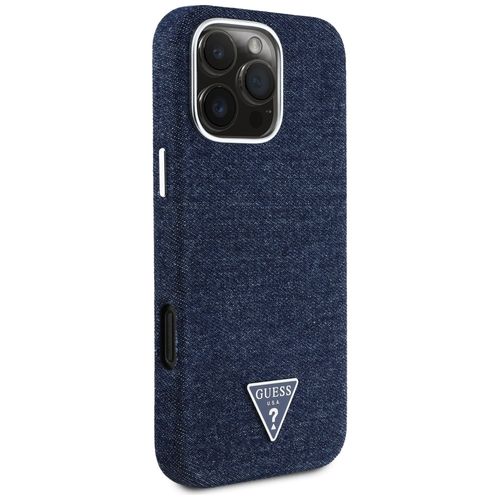 etui guess denim triangle logo magsafe   do iphone 16 pro niebieski na Arena.pl