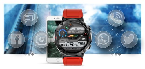 Smartwatch Gravity GT21-6 + Czerwony Pasek Silikonowy na Arena.pl