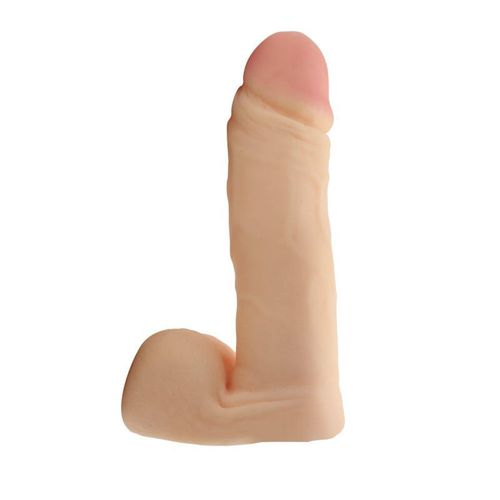 silikonowe dildo z jądrami realistyczny penis 12cm na Arena.pl
