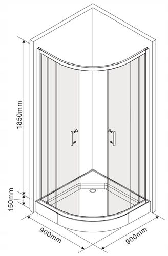 Kabina prysznicowa biała LOFT w duże szprosy 90x90 na Arena.pl