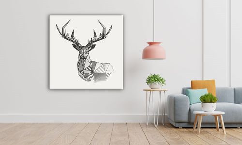 OBRAZ NA PŁÓTNIE 035 Jeleń 30x30cm na Arena.pl