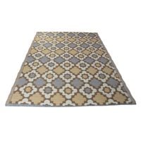 Dywan zewnętrzny na balkon i taras 160x220 cm – duży, musztardowy, marokański wzór ES-09B