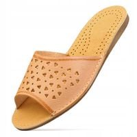 Pantofle kapcie klapki damskie skórzane 1155 38