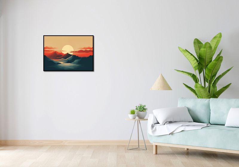 Plakat 70x50cm Zachód Słońca nad Górami zdjęcie 4