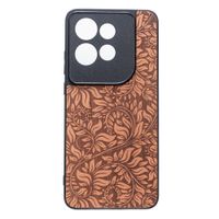 Drewniane Etui Bewood do Motorola Edge 50 Neo LIŚCIE JABŁOŃ