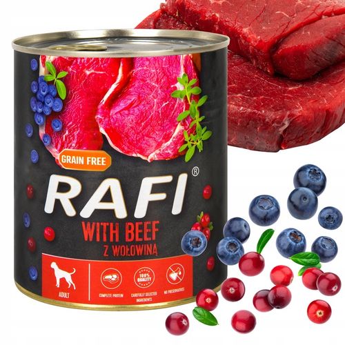 Karma mokra dla psa Dolina Noteci RAFI PREMIUM MIX smaków 24x800g na Arena.pl