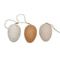 Jajka plastikowe z zawieszką 6 cm 6 szt